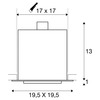 BIG WHITE KADUX 1, vestavné svítidlo, jedna žárovka, QPAR111, hranaté, bílé matné, max. 75 W 115541