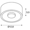 BIG WHITE OCCULDAS 13, nástěnné a stropní svítidlo, LED, 3000K, nepřímé, bílé, 15W 117351