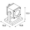 BIG WHITE CUBIX 1, venkovní stojací lampa, jedna žárovka, QPAR51, IP44, hranatá, antracit, úsporná žárovka, max. 25 W 132835