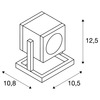 BIG WHITE CUBIX 1, venkovní stojací lampa, jedna žárovka, QPAR51, IP44, hranatá, antracit, úsporná žárovka, max. 25 W 132835