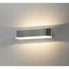 BIG WHITE ASSO 300, nástěnné svítidlo, LED, 3000K, oválné, kartáčovaný Al/bílé, D/Š/V 30/9,5/7 cm 151275
