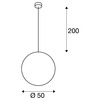 BIG WHITE ROTOBALL 50, závěsné svítidlo, TC-TSE, stříbrošedé/bílé, pr. 50 cm, max. 24 W 165400