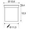 BIG WHITE ROCCI 125, venkovní zapuštěné podlahové svítidlo, LED, 3000K, IP67, kulaté, nerezová ocel 316, max. 6 W 227600