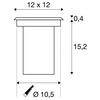 BIG WHITE SOLASTO 120, venkovní zapuštěné podlahové svítidlo, LED GU10 51 mm, IP67, hranaté, nerezová ocel, max. 6W  227684