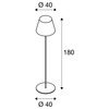 BIG WHITE ADEGAN, venkovní stojací lampa, TC-(D,H,T,Q)SE, IP54, antracit, max. 24 W 228965