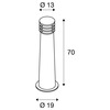 BIG WHITE RUSTY 70, venkovní stojací lampa, TC-DSE, IP55, kulatá, rezavé železo, pr./V 19/70 cm, max. 11 W 229021
