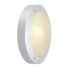 BIG WHITE BULAN, venkovní nástěnné a stropní svítidlo, C35, IP44, kulaté, stříbrošedé, satinované sklo, max. 60 W 229072