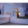 BIG WHITE BULAN, venkovní nástěnné a stropní svítidlo, C35, IP44, kulaté, stříbrošedé, satinované sklo, max. 60 W 229072