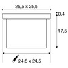 BIG WHITE DASAR 225, venkovní zapuštěné podlahové svítidlo, LED, 4000K, IP67, nerezová ocel 316, asymetrické, 34 W 229381