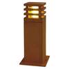 BIG WHITE RUSTY SQUARE 40, venkovní stojací lampa, TC-DSE, IP55, hranatá, železná, korodovaná, d/š/v 12/12/40 cm, max. 11W 22942
