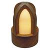 BIG WHITE RUSTY CONE, venkovní stojací lampa, C35, kulatá, rezavé železo, pr./V 15/24 cm, max. 40 W, IP54 229430