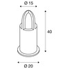 BIG WHITE RUSTY CONE 40, venkovní stojací lampa, TC-DSE, IP54, kulatá, rezavé železo, pr./V 15/40 cm, max. 11 W 229431