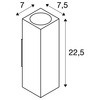 BIG WHITE THEO, venkovní nástěnné svítidlo, QPAR51, IP44, hranaté, up/down, stříbrošedé, max. 70 W 229532