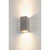 BIG WHITE BIG THEO, venkovní nástěnné svítidlo, QPAR111, IP44, hranaté, up/down, stříbrošedé, max. 150 W 229574