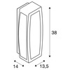 BIG WHITE MERIDIAN BOX 2, venkovní nástěnné svítidlo, TC-(D,H,T,Q)SE, antracit, max. 25 W, průhledný plast 230655