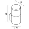 BIG WHITE F-POL WALL, venkovní nástěnné svítidlo, TC-(D,H,T,Q)SE, IP54, kulaté, antracit, max. 20 W 231585