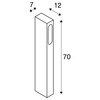 BIG WHITE SLOTBOX 70, venkovní stojací lampa, LED, 3000K, IP44, hranatá, antracit, D/Š/V 12/7/70, 4 W 232145
