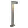 BIG WHITE QUADRASYL 75, venkovní stojací lampa, úsporná žárovka GX53, IP44, hranatá, stříbrošedá, D/Š/V 19/22,5/75 cm, max. 11 W