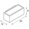 BIG WHITE BOX, venkovní nástěnné svítidlo, QT-DE12, IP44, hranaté, up/down, antracit, max. 80 W 232485