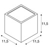 BIG WHITE SITRA CUBE, venkovní nástěnné svítidlo, TCR-TSE, IP44, bílé, max. 18 W 232531