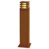 BIG WHITE RUSTY SQUARE 70, venkovní stojací lampa, LED, 3000K, hranatá, rezavé železo, D/Š/V 12/12/71 233437