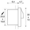 BIG WHITE ADI, venkovní nástěnné vestavné svítidlo, LED, 3000K, IP55, antracit, 15,4 W 233635