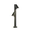 BIG WHITE (SLV) T-TUBE 70 POLE venkovní stojací svítidlo, GU10, dvojité, senzor, IP44, max. 10 W, černé 1008015