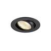 BIG WHITE (SLV) NEW TRIA® 68 vestavné stropní svítidlo, PHASE, AIRTIGHT, kulaté, 3000 K, 7,5 W, černé 1009023