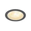 BIG WHITE (SLV) NUMINOS L Stropní vestavné svítidlo, 3000 K, 20°, IP20, kulaté, černé / bílé 1009775
