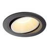 BIG WHITE NUMINOS MOVE DL XL vnitřní LED zápustné stropní svítidlo černá/bílá 3000 K 40° otočné a výkyvné 1003725