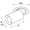 BIG WHITE (SLV) NUMINOS PROJECTOR X stropní zápustné svítidlo, 2700 K, 55d, válcové, černé/chrom 1006875