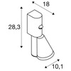 BIG WHITE (SLV) T-TUBE nástěnné svítidlo pro povrchovou montáž, GU10, jednoduché, senzor, IP44, max. 10 W, černé 1008010