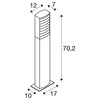 BIG WHITE (SLV) RASTERLYS POLE 70 Stojací lampa, 2700/3000 K, IP65, obdélníkový, antracitní 1008385
