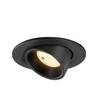 BIG WHITE (SLV) NUMINOS GIMBLE S Stropní vestavné svítidlo, 3000 K, 55°, IP20, kulaté, černé 1009403