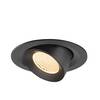 BIG WHITE (SLV) NUMINOS GIMBLE M Stropní vestavné svítidlo, 2700 K, 40°, černé 1009544