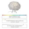 LEUCHTEN DIREKT is JUST LIGHT LED stolní lampa, bílá, tkanina, stmívatelná, dálkový ovladač, s aplikací MEDION RGB+2700-5000K