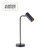 JUST LIGHT Kolekce Schöner Wohnen LED stolní lampa RIK, černá, třída A, otočné a nastavitelné, šňůrový vypínač 3000K