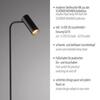 JUST LIGHT Kolekce Schöner Wohnen LED stojací svítidlo RIK, černé, otočné a nastavitelné, šňůrový vypínač 3000K