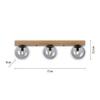 LEUCHTEN DIREKT is JUST LIGHT stropní svítidlo 3 ramenné dřevo kouřová barva v udržitelném designu IP20 LD 11393-79