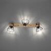 LEUCHTEN DIREKT is JUST LIGHT stropní svítidlo LAMI, 3 ramenné, dřevo, černé kovové stínítko, otočné