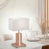 LEUCHTEN DIREKT is JUST LIGHT LED stolní lampa, dřevodekor, CCT, stmívatelná, s kolébkový spínačem 2700-5000K