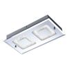 LEUCHTEN DIREKT is JUST LIGHT LED stropní svítidlo, chrom, 2-ramenné, sklo 4000K LD 11571-17