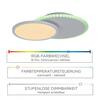 LEUCHTEN DIREKT LED stropní svítidlo, bílé, stmívatelné, dálkový ovladač, paměť, kruhové 2700-5000K
