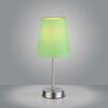 LEUCHTEN DIREKT is JUST LIGHT Stolní lampa, zelená, 1x E14, stínidlo, šňůrový vypínač