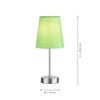 LEUCHTEN DIREKT is JUST LIGHT Stolní lampa, zelená, 1x E14, stínidlo, šňůrový vypínač