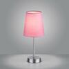 LEUCHTEN DIREKT is JUST LIGHT Stolní lampa, růžová, 1x E14, stínidlo, šňůrový vypínač