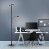JUST LIGHT LED stojací svítidlo, černé, stmívatelné, dotykové ovládání, lampička na čtení, nepřímé osvětlení, nastavitelná hlava 3000K