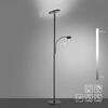 JUST LIGHT LED stojací svítidlo, černé, stmívatelné, dotykové ovládání, lampička na čtení, nepřímé osvětlení, nastavitelná hlava 3000K