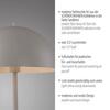 JUST LIGHT Kolekce Schöner Wohnen stojací svítidlo ALI, písková barva, nožní vypínač