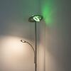 LEUCHTEN DIREKT is JUST LIGHT LED stojací svítidlo, barva ocel, s aplikací, dálkový ovladač, stmívatelné MEDION RGB+2700-5000K